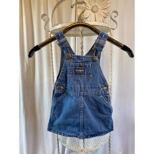 Osh Kosh B Gosh Vintage Jumper Vintage 90's Classic Wash Denim Vestback Size 3T